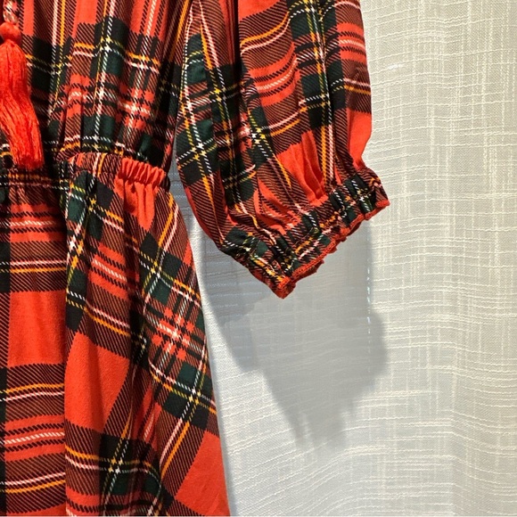 Simply Southern Collection Women’s Plaid Dress Size Small 3/4 Sleeve Holiday - Picture 5 of 12